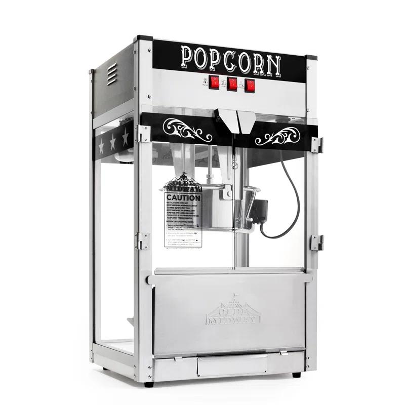 Olde Midway Olde Midway Tabletop Popcorn Machine, Popcorn Machine Stand / Cart