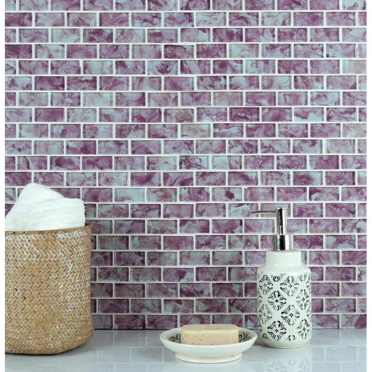 WS Tiles® Swimming Pool Series 1" x 2" Straight Edge Glass Mosaic Tile