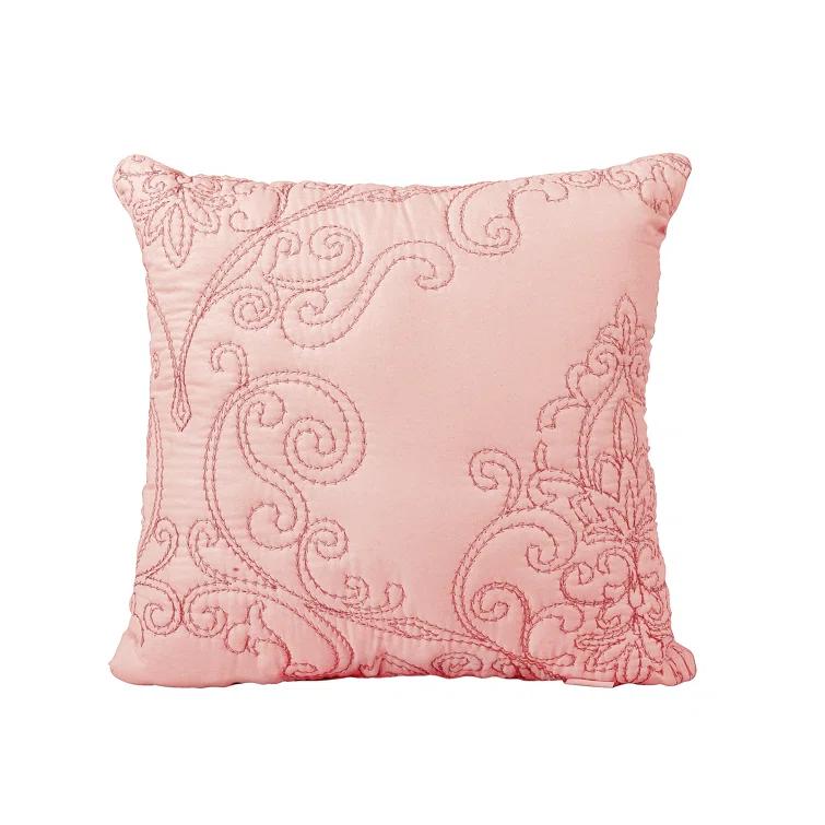 Home Soft Things 4 Piece Damask Embroidery Bedspread Set