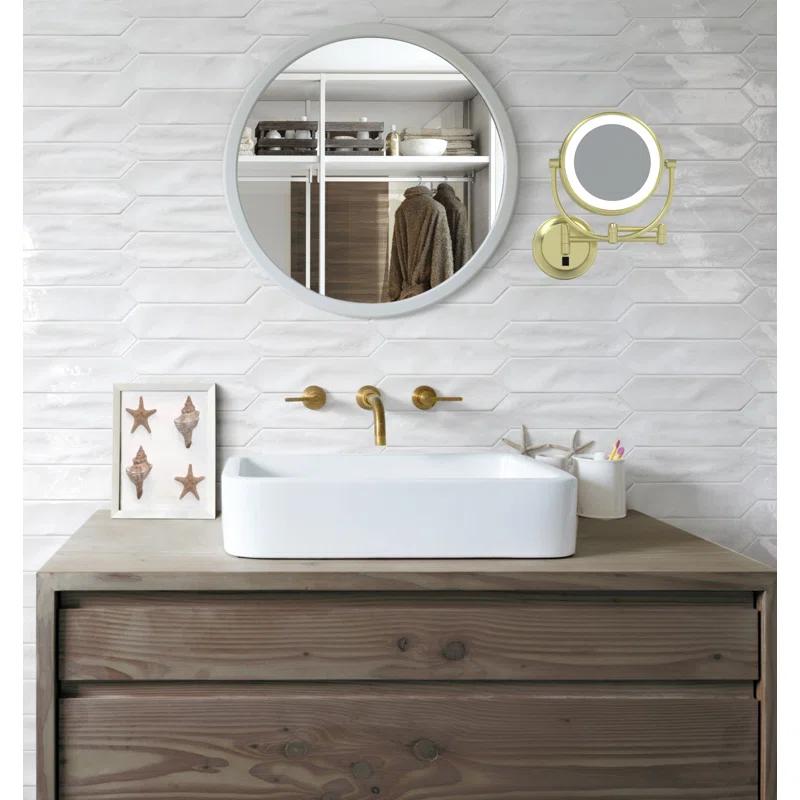 Aptations Kimball Young Metal Concave LED Wall Mirror