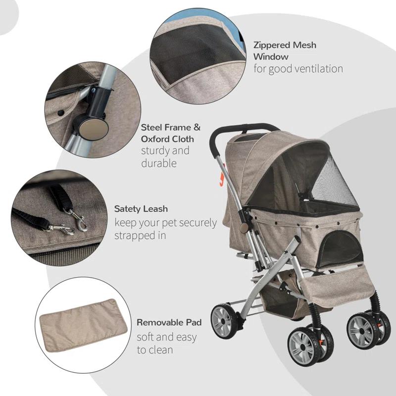 Erie Foldable Pet Stroller