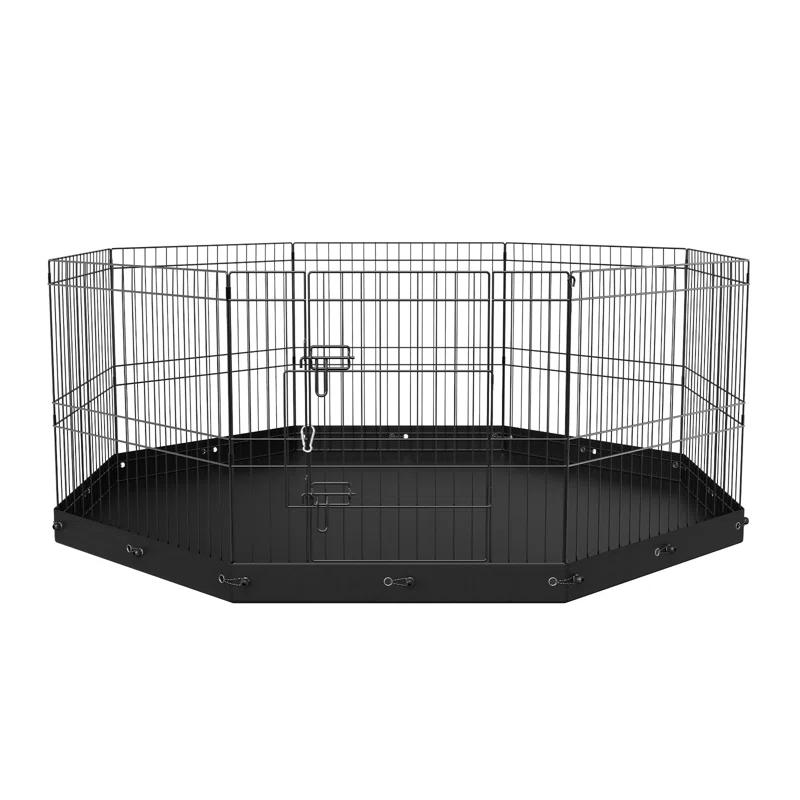 VEVOR 24'' H 8 Panel Metal Exercise Pen With Door