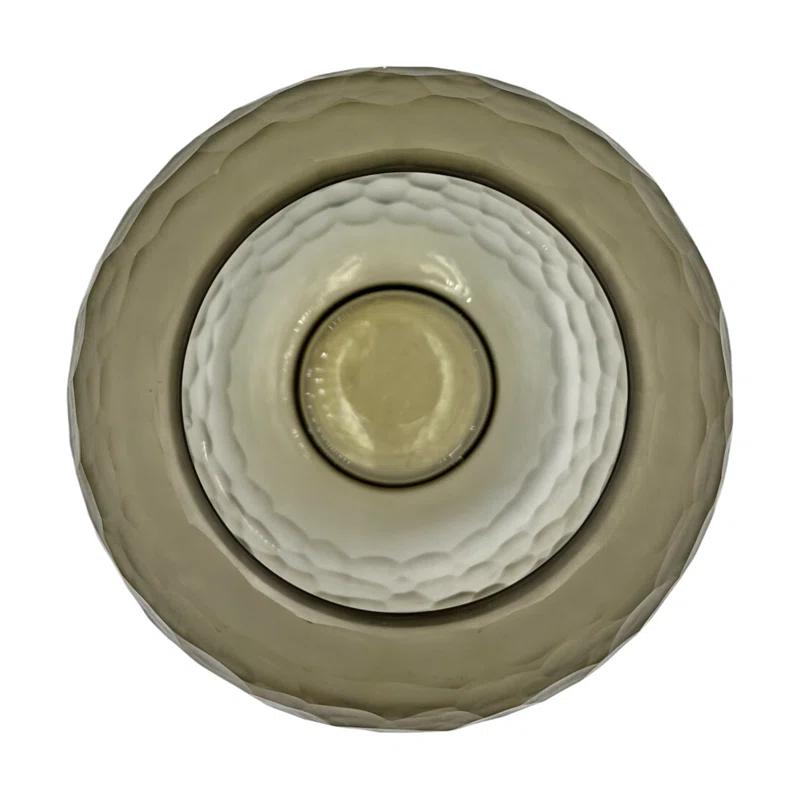 Bergamo Art 10" Decorative Handmade Glass Light Smoke Patterned Vase