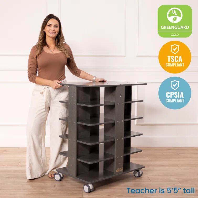 ECR4Kids ECR4Kids 20-Compartment Mobile Storage Tower, 5x4, Classroom Furniture,