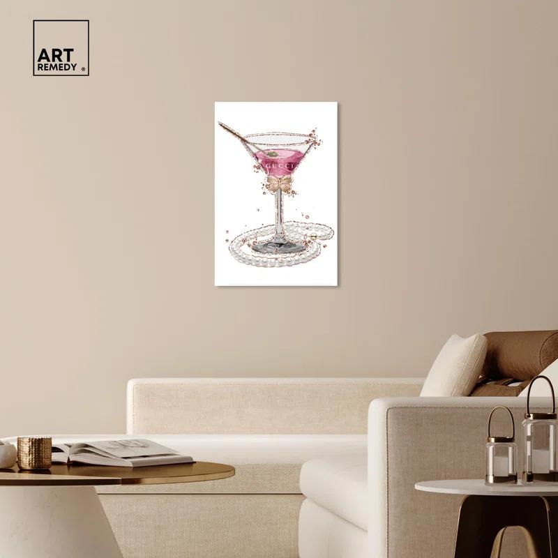 Art Remedy Glimmering Martini Drinks and Spirits Wall Art by Art Remedy