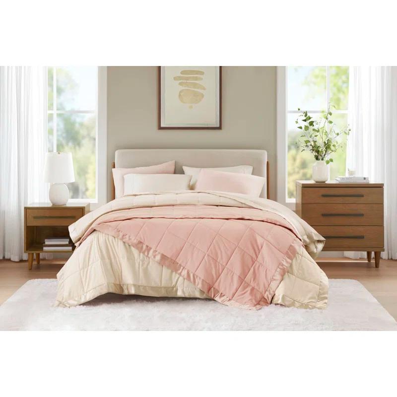 Madison Park Lightweight Down Alternative Blanket with Satin Trim