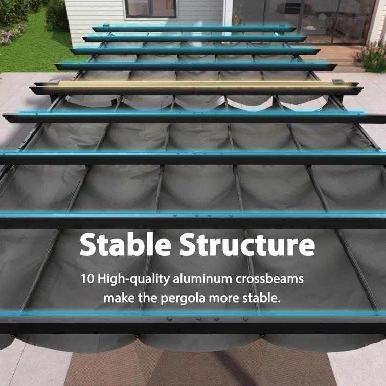 Purple Leaf Aluminum Pergola with Canopy