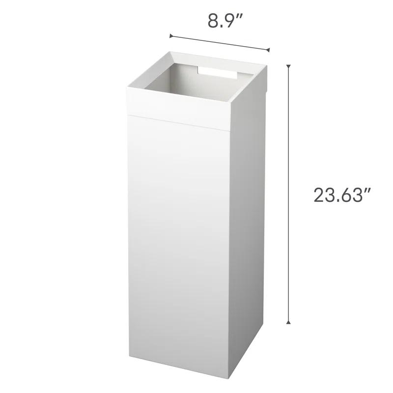 Tower Yamazaki Home Tall Trash Can 7.25 gallon Waste Basket With Handle For Kitchen Bathroom Office