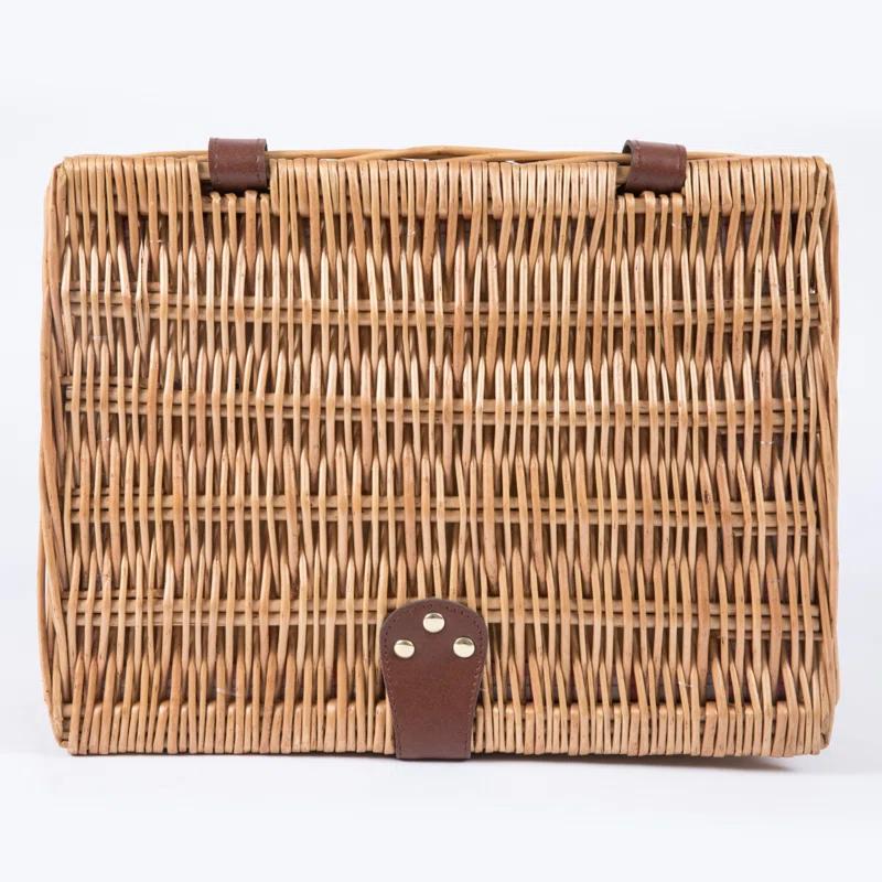Picnic Time Catalina Wicker Picnic Basket with Picnic