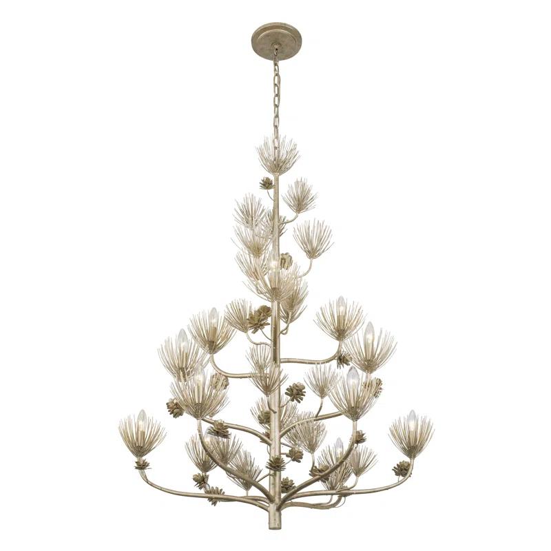 12 - Light Dimmable Tiered Chandelier