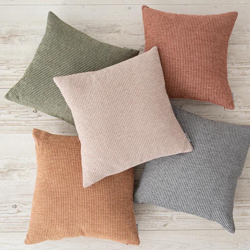 EverGrace Elsa Reversible Pinstripes Striped Reversible Throw Pillow