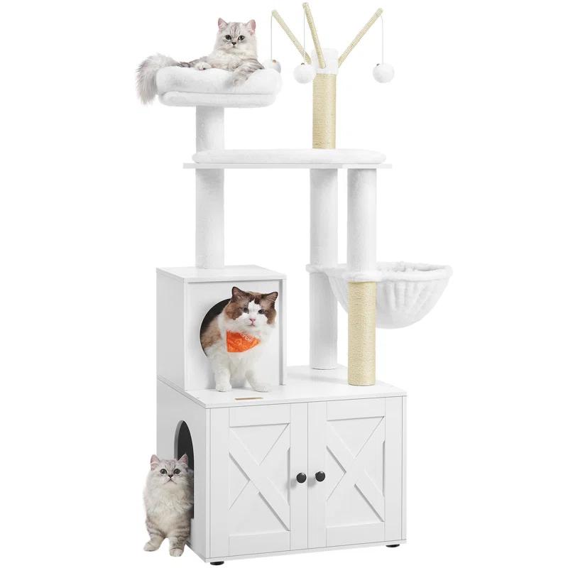 Archie & Oscar™ 55.1" Cat Tree with Litter Box Enclosure