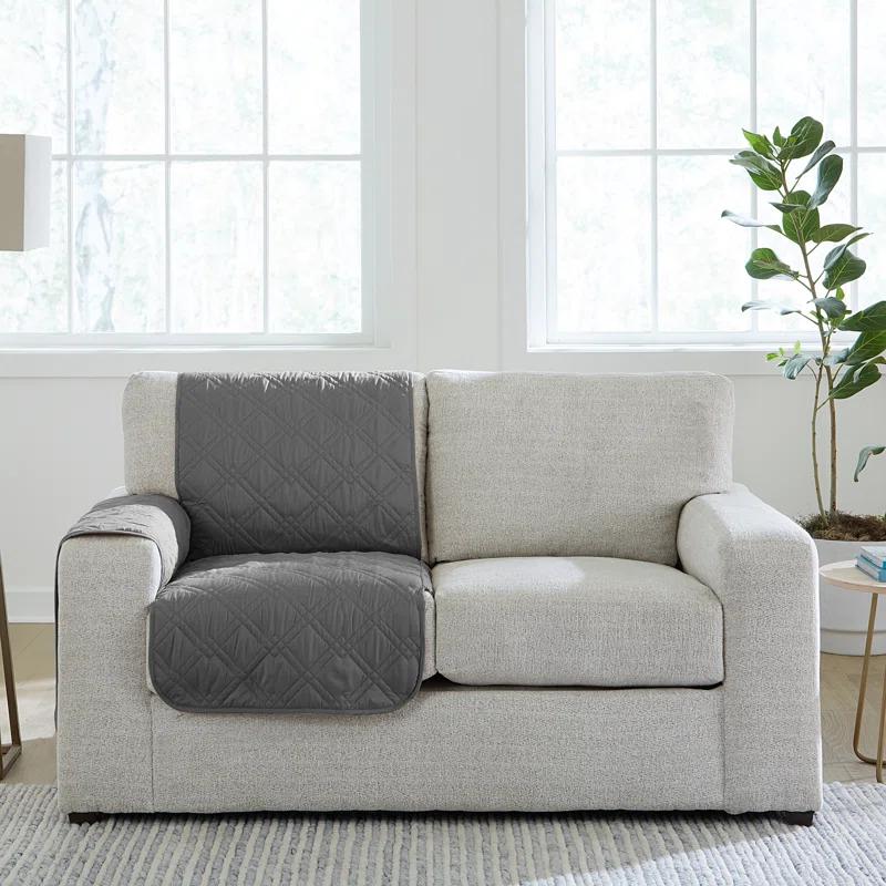 Sure Fit Polyester Box Cushion Sofa Slipcover