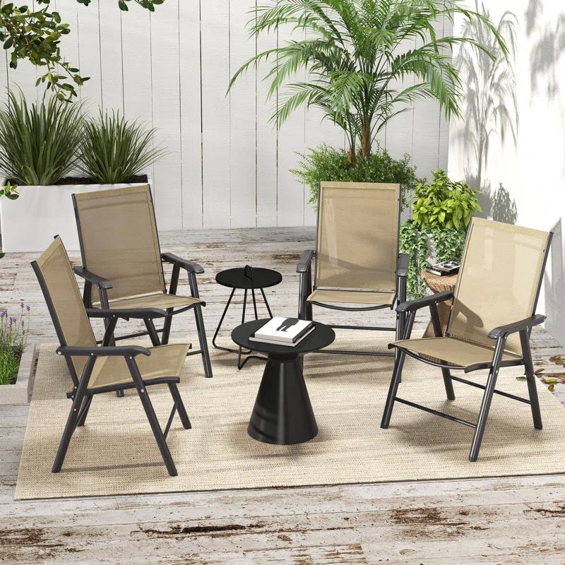 Outdoor Folding Dining Armchair (Set of 4)