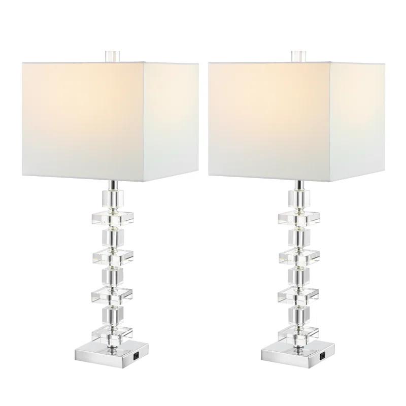 Willa Arlo™ Interiors Vaughan Crystal USB Table Lamp
