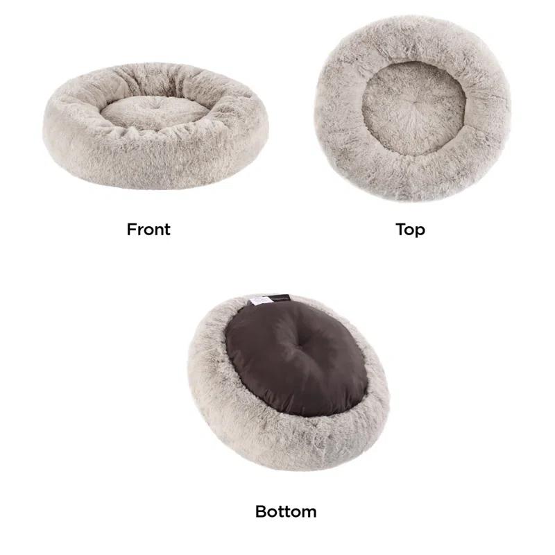 Best Friends By Sheri Best Friends by Sheri SnuggleSoft Faux Fur Memory Foam Calming Donut Bed