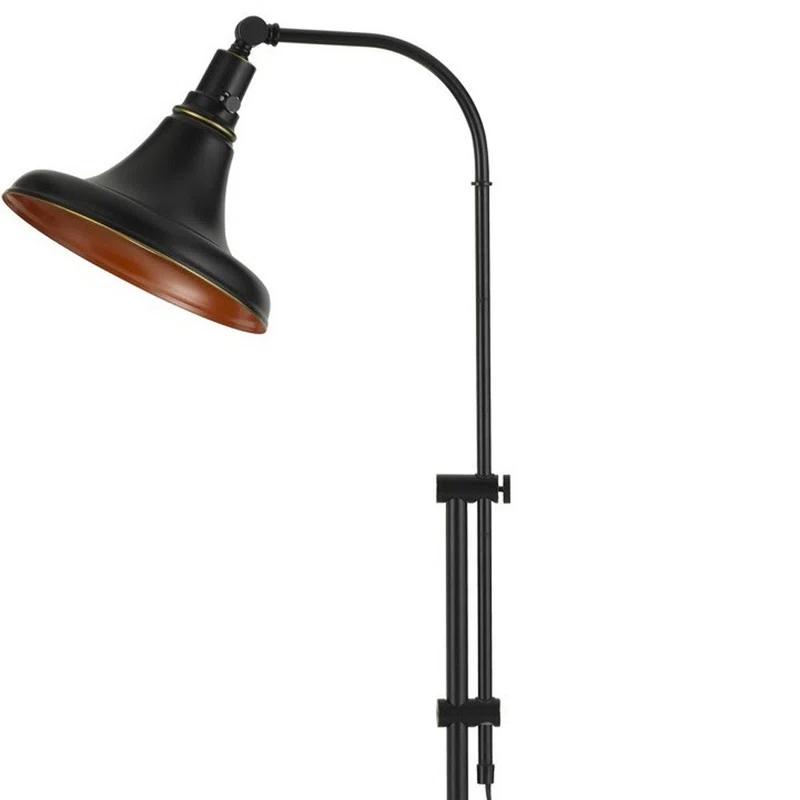 Wildon Home® 58" Bronze Adjustable Traditional Shaped Floor Lamp With Bronze Dome Shade