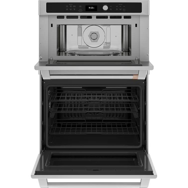 Café 30" Self-Cleaning Convection Electric Double Wall Oven with Built-in Microwave CTC912P2NS1