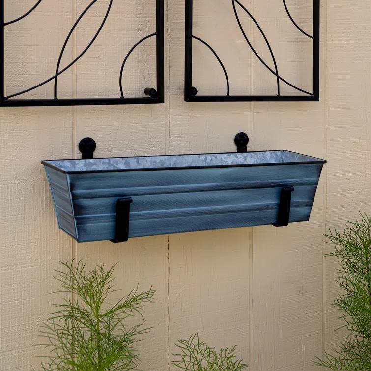 Winston Porter Dynamism Metal Window Box Planter