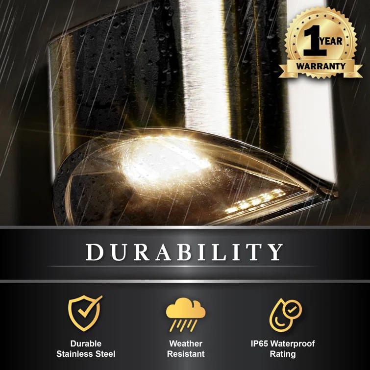 Classy Caps Stainless Steel Solar Powered Integrated LED Metal Deck Light & Reviews | Wayfair