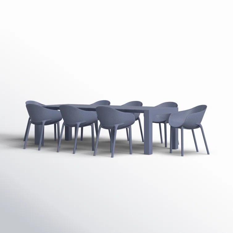 Farrah 102'' Rectangular 8 - Person Outdoor Dining Set