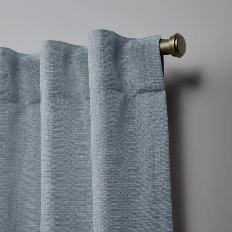 Nicole Miller Nicole Miller Faux Linen Slub Textured Hidden Tab/Rod Pocket Top Light Filtering Curtain Panel Pair (Set of 2)