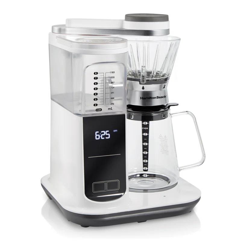 Hamilton Beach 46700 Hamilton Beach® Convenient Craft Automatic or Manual Pour-Over 8-Cup Coffee Maker with 5 Strengths and Integrated Scale