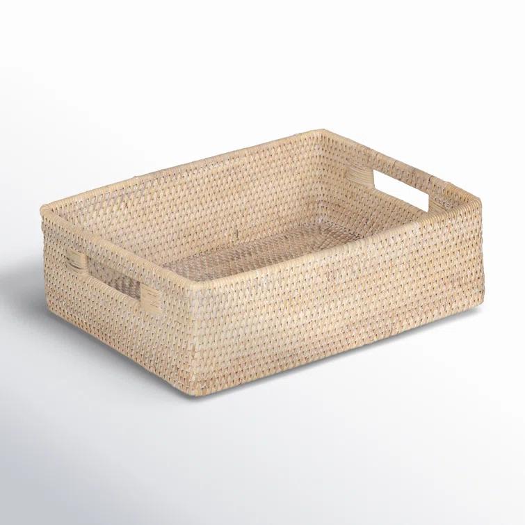 Rosecliff Heights Bavan Rattan Basket & Reviews | AllModern