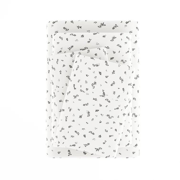 IEnjoy Home Violets Pattern Microfiber Sheet Set