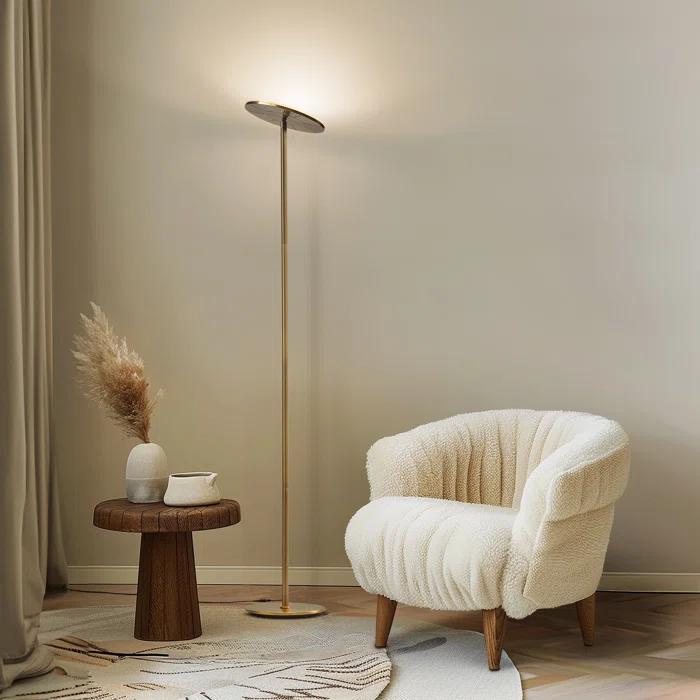 Brightech Sky Industrial 63 in. Dimmable LED Floor Lamp with Adjustable Head