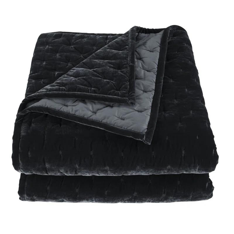 HiEnd Accents Stella Faux Silk Velvet Classic Chic Modern Rustic Romantic Western 1 Piece Quilt