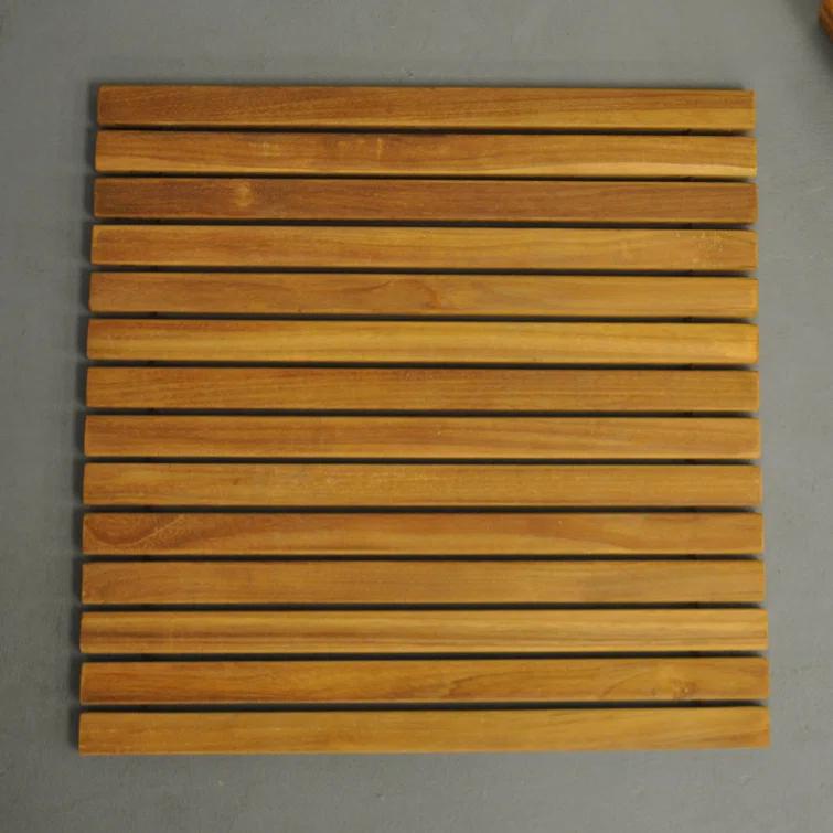Symple Stuff Stogner Teak Shower Mat