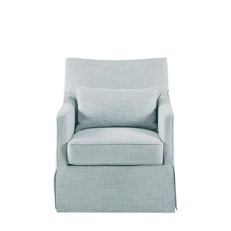 Martha Stewart London 360°Swivel Armchair with Lumbar Pillow