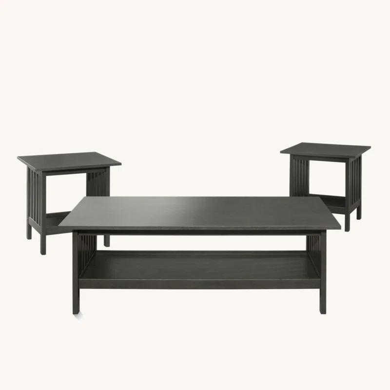 Benjara Wiston 3 - Piece Living Room Table Set