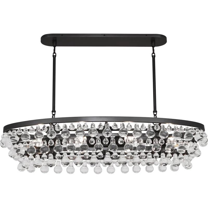 Robert Abbey Bling 8 - Light Glass Dimmable Drum Chandelier