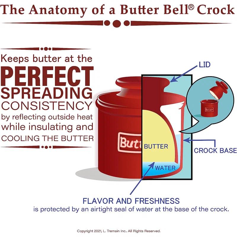 Butter Bell Butter Bell - The Original Butter Bell Crock - Specialty Collection - Bronze Matte (Reactive Glaze)