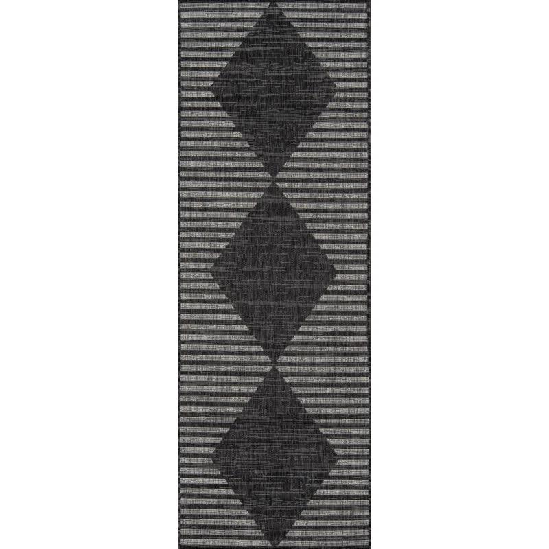 Momeni Villa Monaco Charcoal/White Indoor/Outdoor Rug