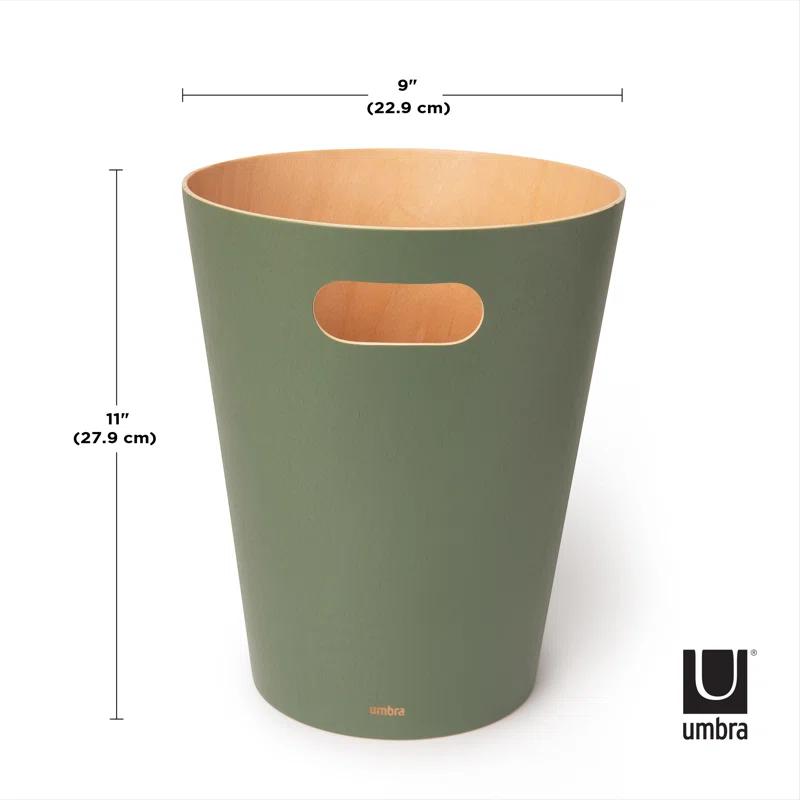 Umbra Woodrow Manufactured Wood Open Waste Basket - 2.25 Gallons