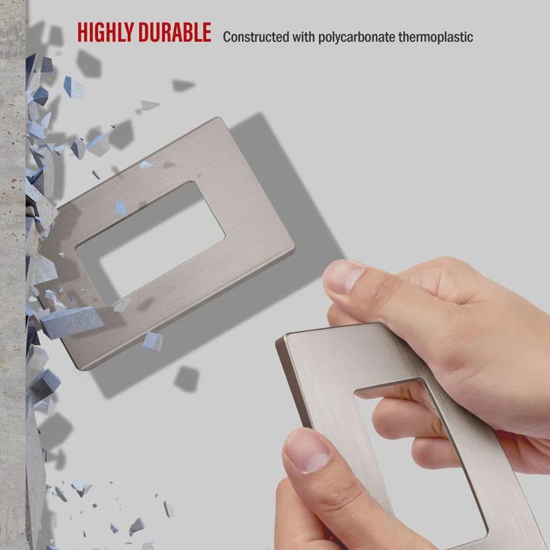 Enerlites No Subject 1 - Gang Rocker Standard Wall Plate