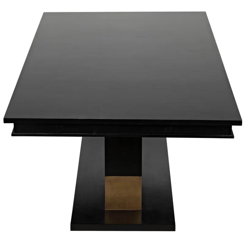 Noir Ravenko Mahogany Solid Wood Top Dining Table
