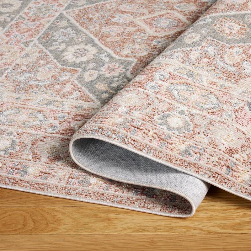 Town & Country Living Town & Country Everyday Rein Everwash Non-Slip Backing Washable Area Rug Brown/Grey