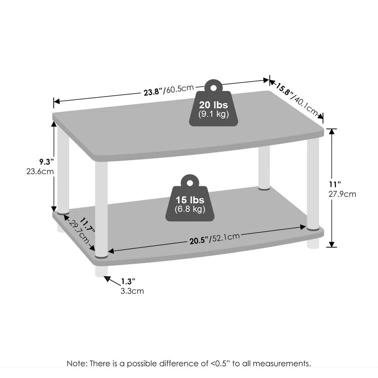 Furinno Turn-N-Tube 11'' H x 24'' W Printer Stand