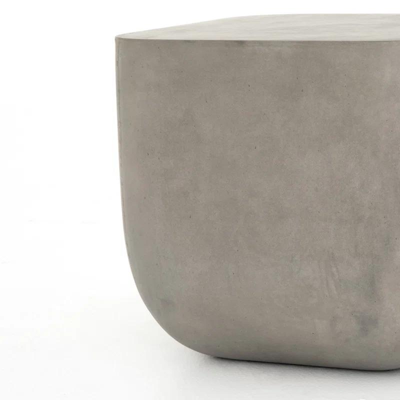 Gray Concrete Square End Table