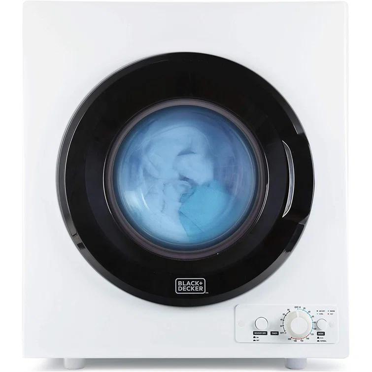 BLACK+DECKER BCDPW Series BLACK+DECKER BCED26 Compact Dryer for Standard Wall Outlet, Small, 5 Modes, Load Volume 8.8 lbs
