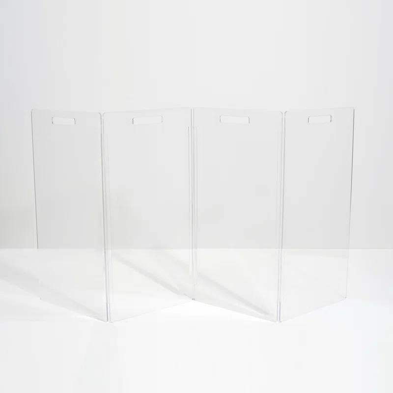 Hiddin Clear Freestanding Tall Zig Zag Pet Gate