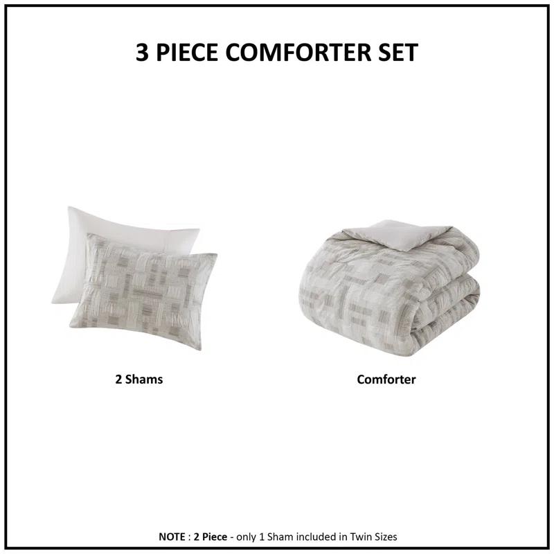 INK+IVY Cairo 3 Piece Cotton Jacquard Duvet Set