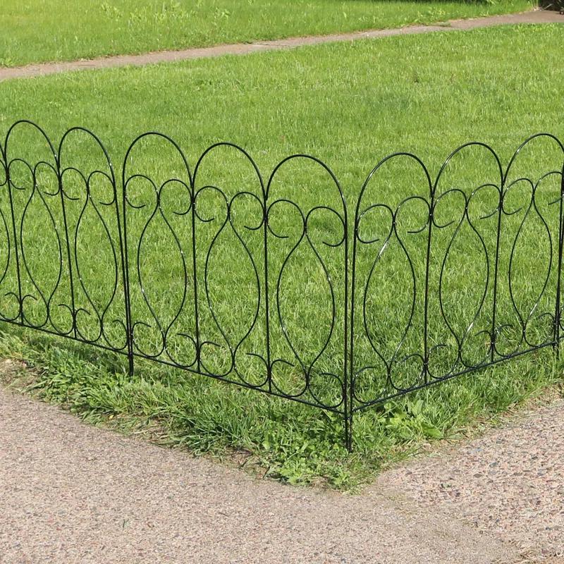 SunnyDaze Decor Traditional 24" x 24" Steel Decorative Garden Fence Panels (Set of 5)