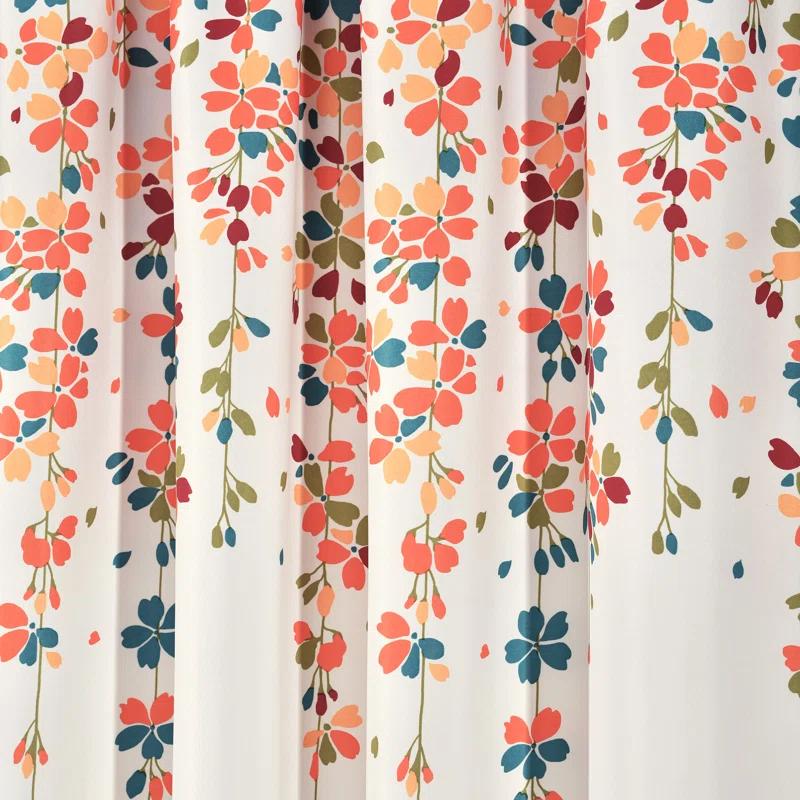 Lush Decor Weeping Flowers Floral Room Darkening Thermal Rod Pocket Curtain Panels (Set of 2)