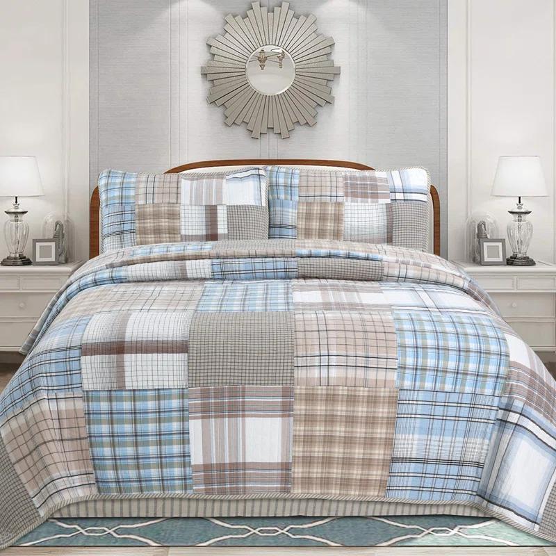 Cozy Line Home Fashion Cotton Patchwork Quilt Set