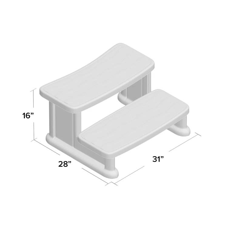 Lifesmart Spas and Saunas Lifesmart Spa Step for Square and Round Hot Tubs
